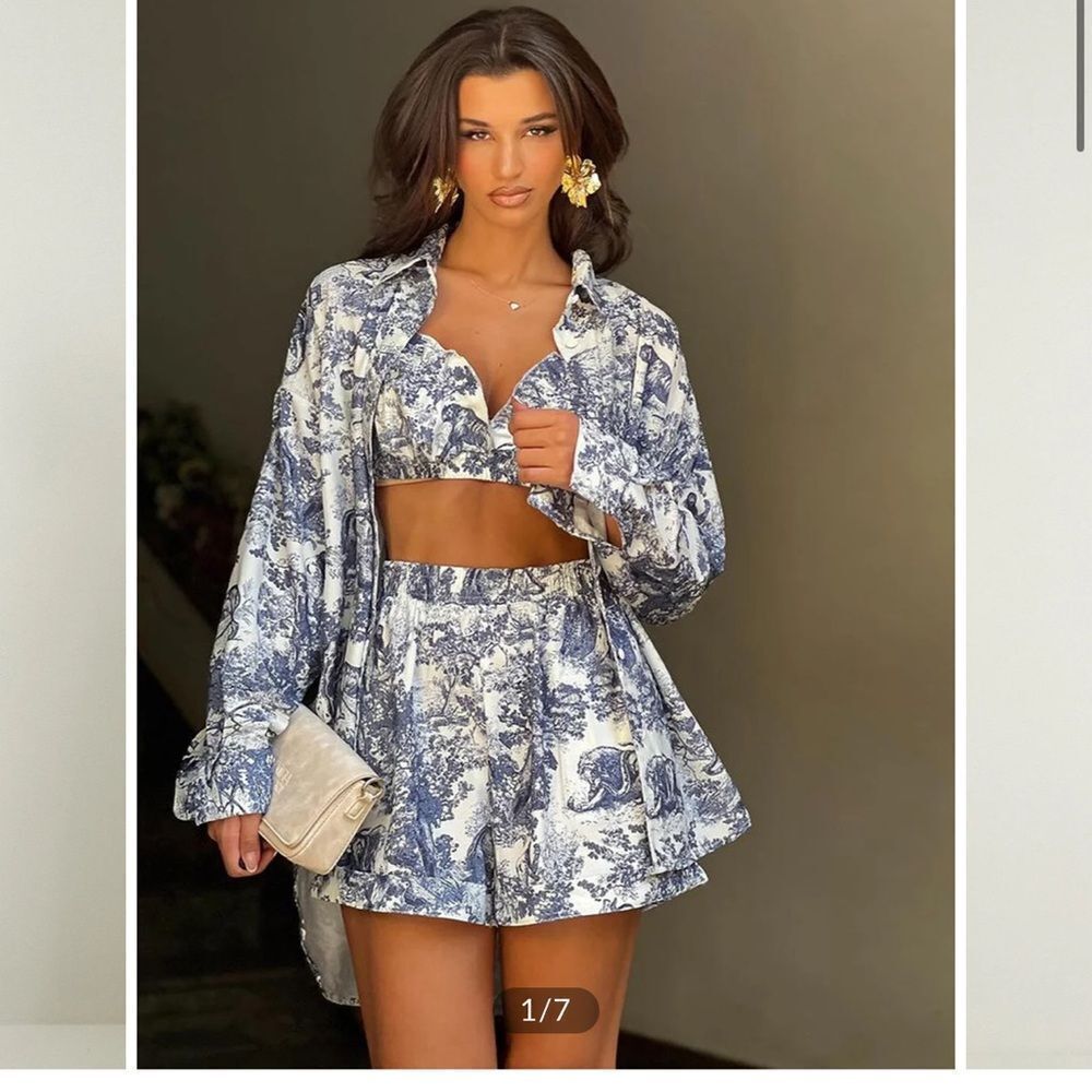 Commense Floral print bra top NWT